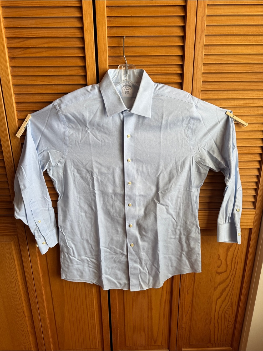 Brooks Brothers Light Blue Men's Dress Shirt - Classic Spread Collar